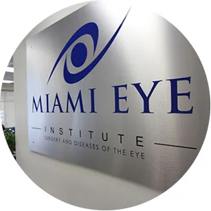The Miami Eye Institute sign in the office